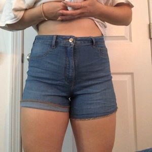 Forever 21 high waisted denim shorts
